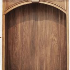 Faux wood graining built in cabinet